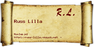 Russ Lilla névjegykártya